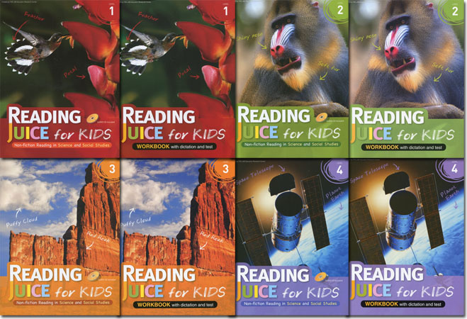 Reading Juice for Kids 1-4 Set (Student Book+Workbook+Audio CD)
