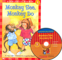 Scholastic Hello Reader CD Set - Level 1-41 | Monkey See, Monkey Do