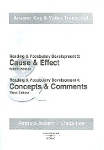 CAUSE &amp; EFFECT/CONCEPTS &amp; COMMENTS Answer Key