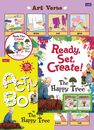 Ready, Set, Create! 1 : The Happy Tree [SB+Multi CD+AB+Wall Chart]
