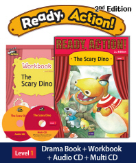 Ready Action 2E 1: The Scary Dino [SB+WB+Audio CD+ Multi CD]