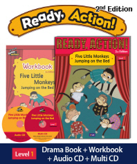 Ready Action 2E 1: Five Little Monkeys Jumping on the Bed [SB+WB+Audio CD+Multi-CD]