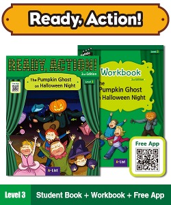 (NEW-2023) Ready Action (2E) [SB + WB + Free App] 3: The Pumpkin Ghost on Halloween Night